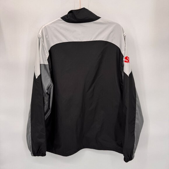 NFL Arizona Cardinals Full Zip Windbreaker Jacket Mens Large Black Polyester NEW - Picture 8 of 8